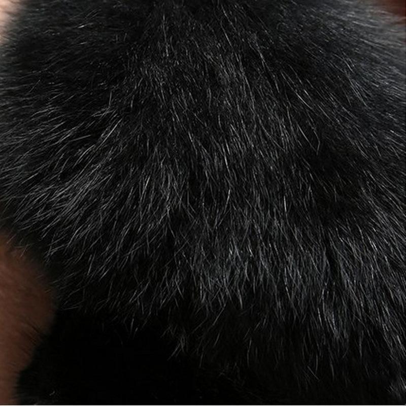 inter new imitation mink coat women's mink fur coat long mink aining fur special fox fur collar