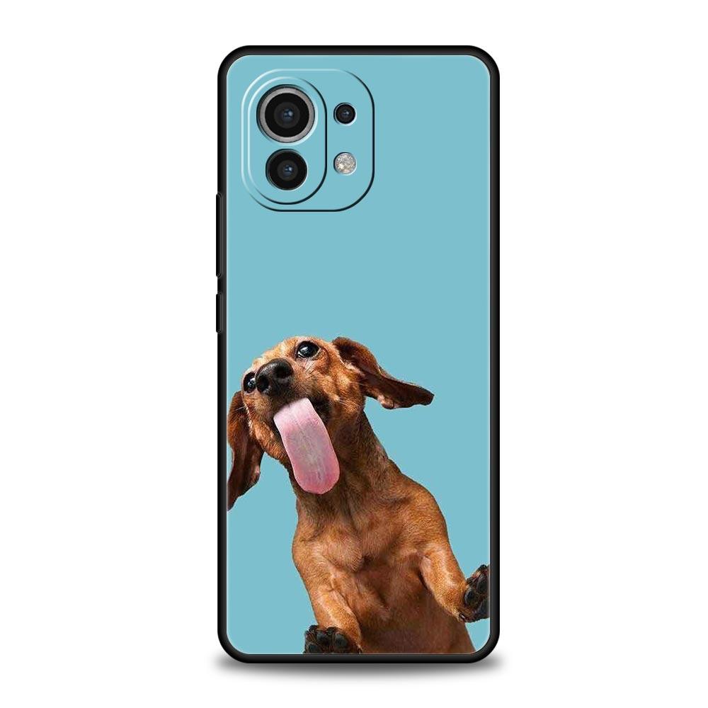 

Phone Case For Xiaomi Mi 15 14 14T 13T 12T Pro 12 13 11 Lite 5G 11T X6 X5 Pro Soft Cover Dachshund Silhouette Dog cute animal Mi 11 Lite