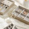 Vee&In. Jewelry Box, Multi-layered Fashion Accessory Storage Case, Earring Case, Easy Organizing of Jewelry, Ideal Accessory Case for Women, Clear Dis