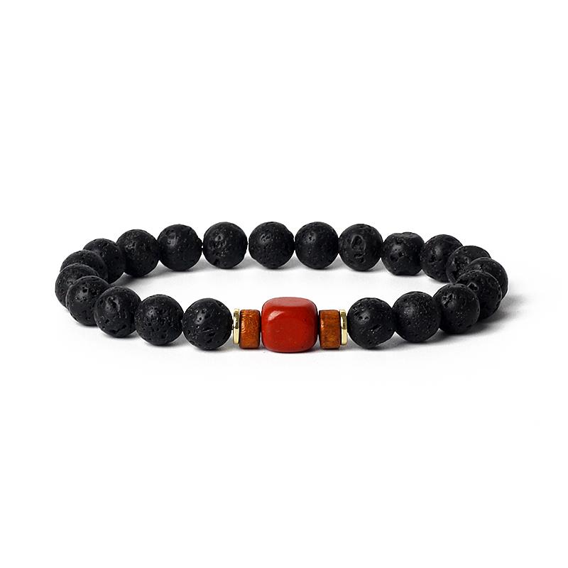 Lava Onyx Dzi Tibetan Buddha Bracelets Men Volcanic Stone Chakra Beads Diffuser Bracelet Women Vintage Meditation Amulet Jewelry