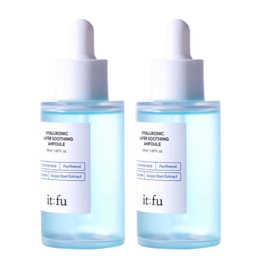 ITFU Moisture Soothing Ampoule Inner Dryness Relief Panthenol & Squalane 50ml, 2-Pack