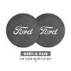 LLKF5 For Ford 2PCS Car Suede Coaster Water Cup Holder Anti-slip Pad Mat Auto Accessories Mk2 Mk3 Ranger Mondeo Mk4 S-MAX Kuga Mustang