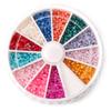 500Pcs Multi-color 3D Flat Back Half Round Faux Pearls DIY Nail Art Decorations