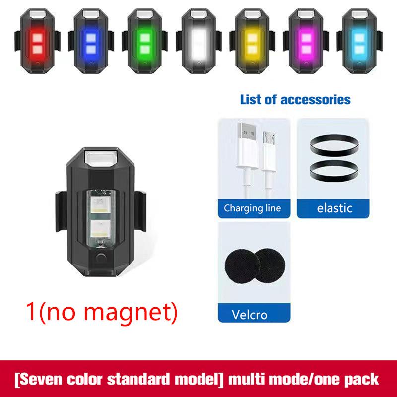 

7 цветов стробоскоп для дрона USB светодиодный противоударный задний фонарь для велосипеда мини сигнальный мигающий предупреждающий свет