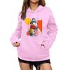 Women's Winter Christmas Printed Pullover Hooded Sweatshirt Fleece Long Sleeve Sweatshirt