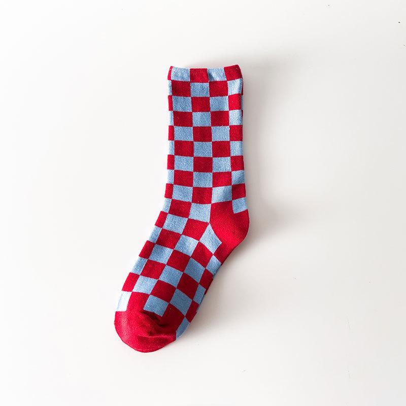 Szechuanpfeffer Damen Kniehohe Karosocken - Herbst/Winter Trendige Mode