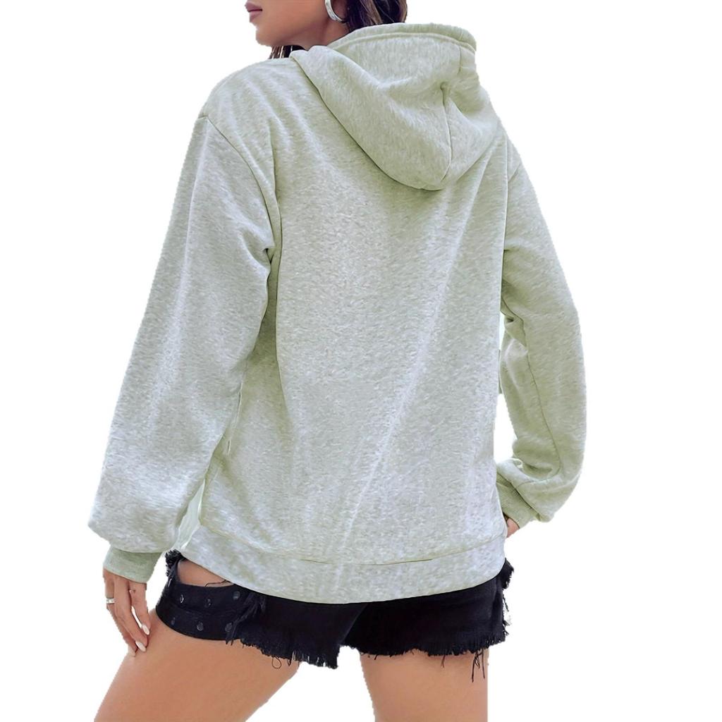Milano Print Kangaroo Pocket Hoodie, Casual Long Sleeve Drawstring