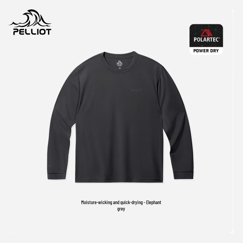 Pelliot Unisex Fleece-Lined Outdoor Quick-Dry Long Sleeve T-Shirt