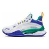 Li Ning Youth Pioneer Team 2.5 Comfortable Versatile Non-Slip Mid-Top Basketball Shoes Kids Basketball Shoes White Green Blue YKBS050-9