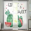 Wassermelone Frucht Liebe Fensterbehandlung Tüll Modern Transparente Vorhänge für Küche Wohnzimmer Schlafzimmer Vorhänge Dekoration