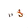 Animal Figurine Sculpture for Living Room Office Party Realistic Owl And Caramel Horse Handmade