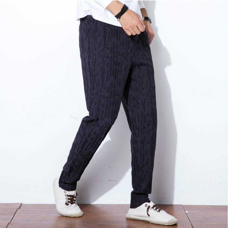 KLJR Men Baggy Chinese Style Elastic Waist Fashion Linen Harem Long Pants KLJR Men Baggy Chinese Style Elastic Waist Fashion Linen Harem Long Pants