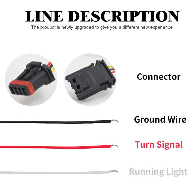 HDBUBALUS Motorcycle Headlight Vent Accent Turn Signal LED Indicator Side Lights For Harley Road Glide FLTRX 2015-2023 (Color: Chrome Housing Black