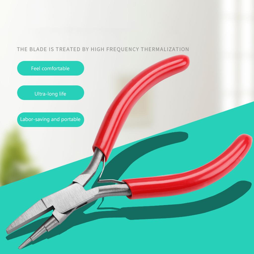 1Pc Round Concave Pliers Wire Bending Tools Steel Plier Wire Looping Pliers for DIY Jewelry Crafts Making Hobby Project