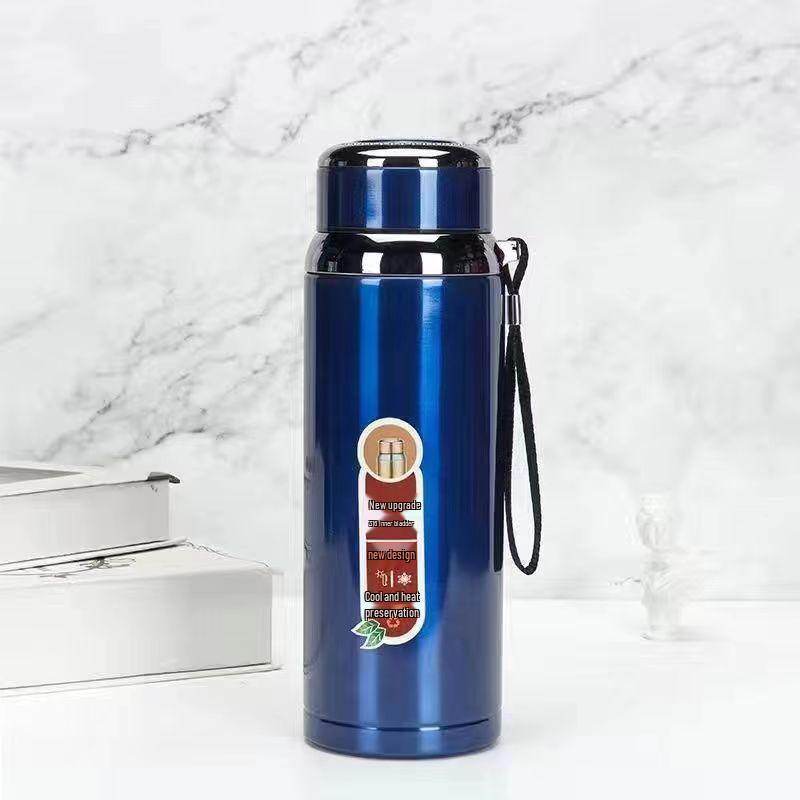 316 Stainless Steel Insulated Cup with Tea Separator, Large Capacity, Portable Outdoor Cup with Carrying Rope