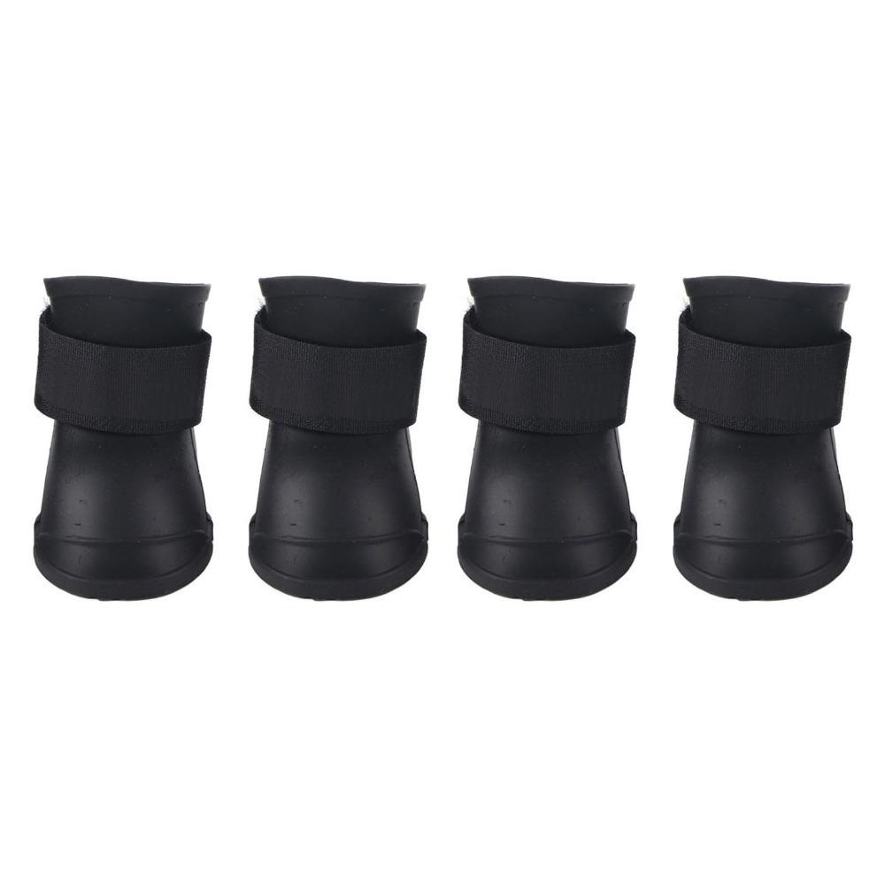 4pcs Flexible Pet Rain Boots Waterproof Waterproof Dog Boots Dog Rain Shoes Outdoor Travel