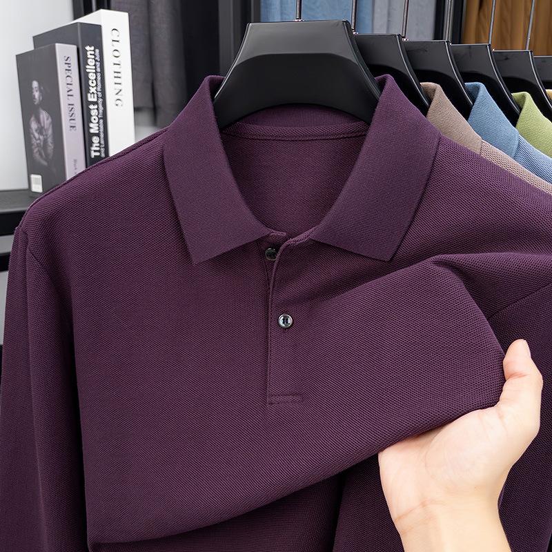 Long Sleeve Polo Men's Business Breathable Loose Fit