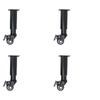 4Pcs Metal Adjustable Furniture Legs with Braked Swivel Casters Table Legs Heavy Duty Replacement Support Legs Enduring
