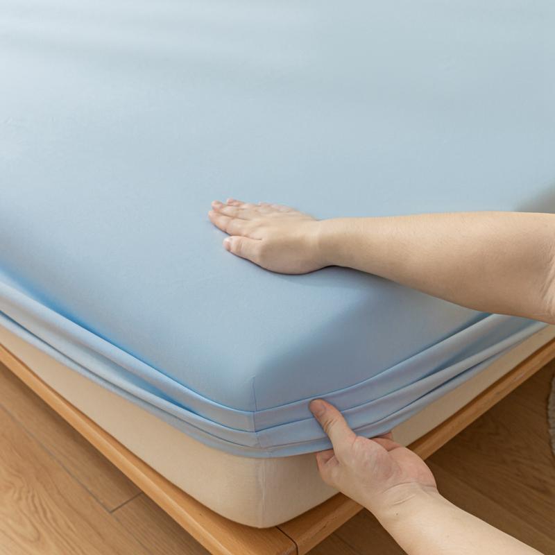 1pc Plain Fitted Sheet Skin-friendly Bed Cover fundas de colchón Elastic Bedsheet Home Mattress Protectors (No Pillowcase)