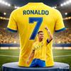 Ronaldo's Summer 3D Printed Family Wear Football Jersey T-shirt Is Loose and Comfortable Suitable for Outdoor Wear