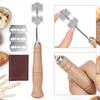 Bread Lame Tool Stainless Steel Sourdough Slashing Tool Dough Scoring Knife with 5 Razor Blades Bread Cutting Supplies