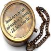 Second Star To The Right J. M. Barrie, Peter Pan Engraved Brass Compass with Wooden Case.