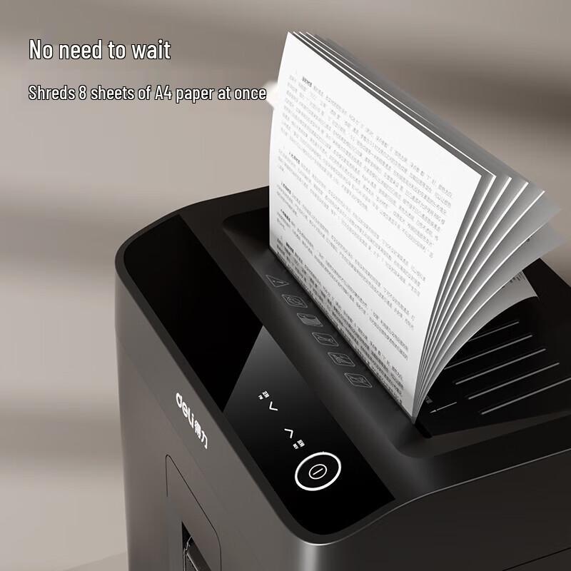 Deli High-Security Micro-Cut Paper Shredder CN plug (adapter included)