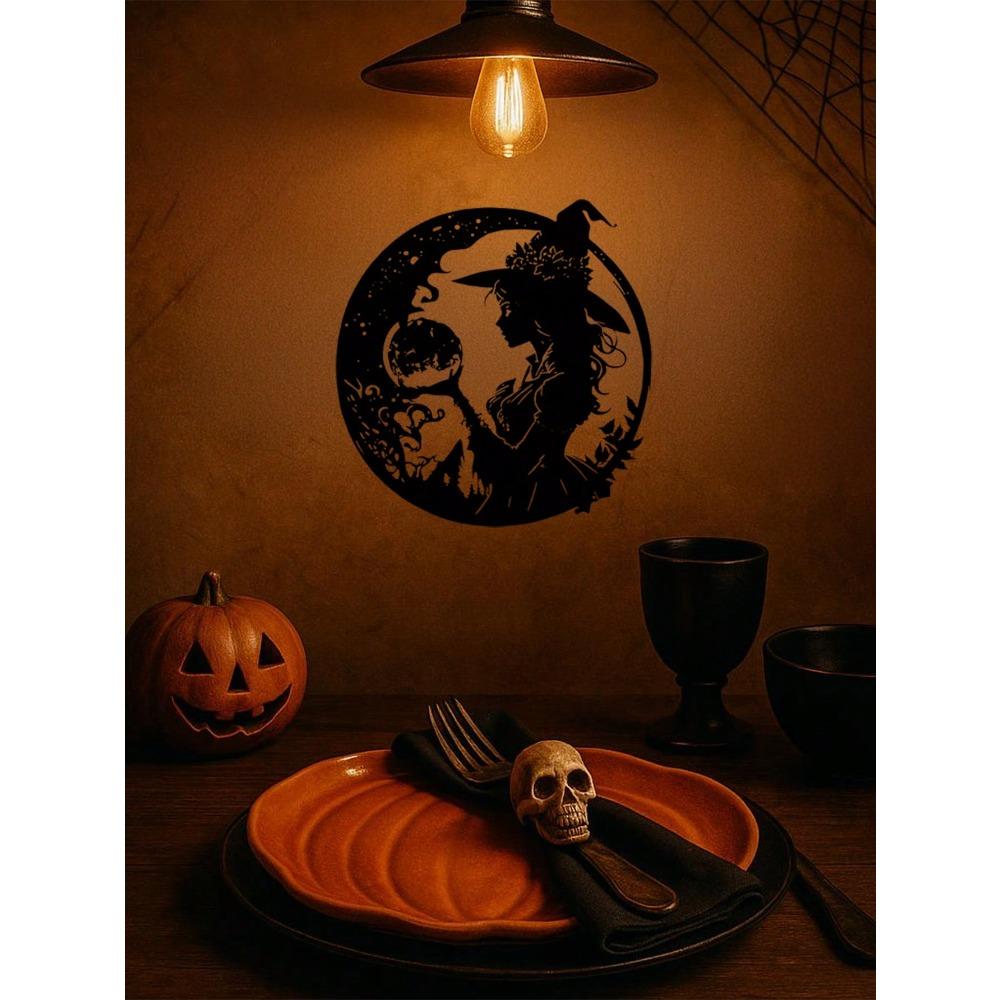 Metal Wall Art Witch Decoration for Kids Room, Nursery, Kindergarten, Living Room Modern Home Ornament