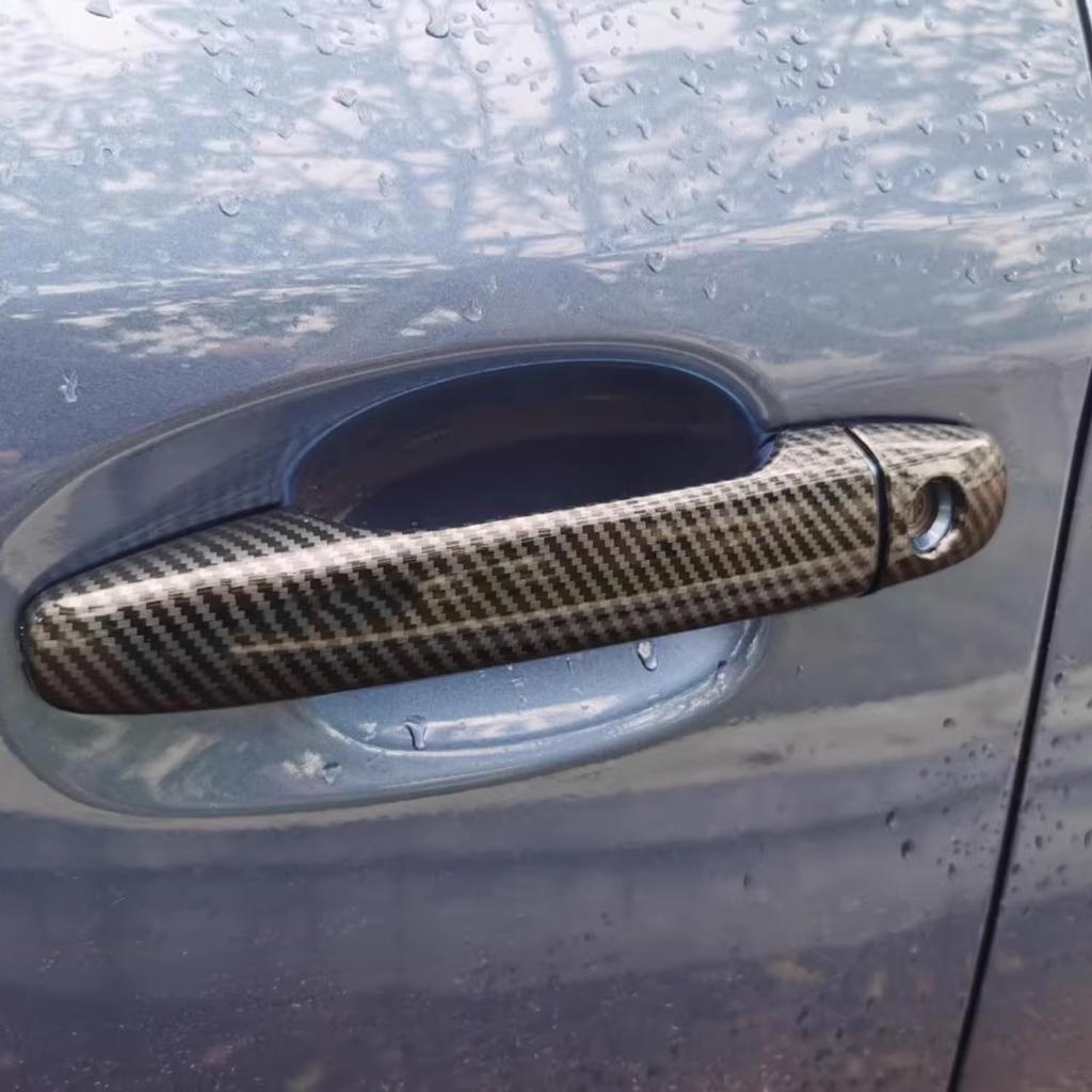 Hyorabyn Door Handle Decorative Covers for Subaru Forester SJ Series Set with Carbon Fiber Pattern and Smart Key Hole (SJ5/SJG) (2013-2018),