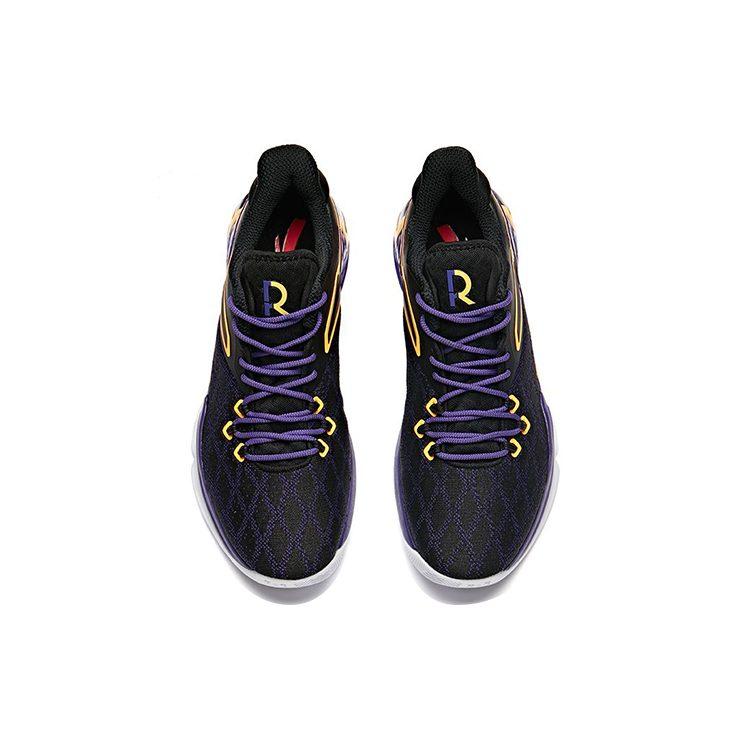 Anta Rajon Rondo Slip Resistant, Abrasion Resistant, Breathable Low top Basketball Shoes Men's Black Purple 11831160R-2