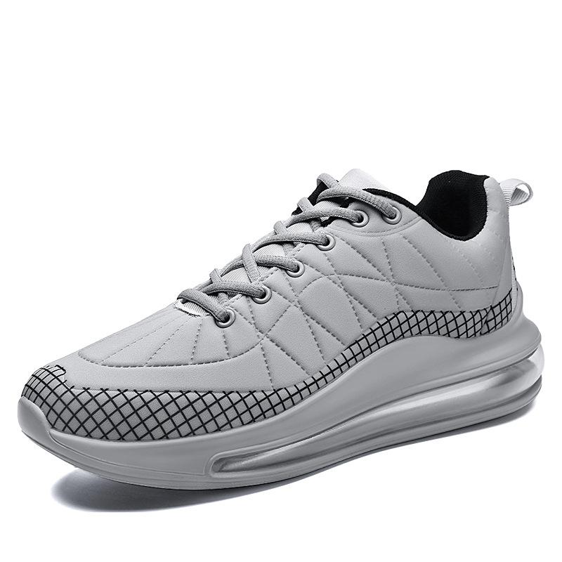 

2024 Новые кроссовки на воздушной подушке больших размеров для мужчин, дизайнерская обувь осень-зима, удобная спортивная повседневная обувь на платформе, теннисные туфли для мужчин 46 серый
