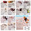 6Sheets 5D Embossed Engraved Halloween Nail Sticker Ghost Skull Pumpkin Pattern Stickers Dark Style Manicure Decals