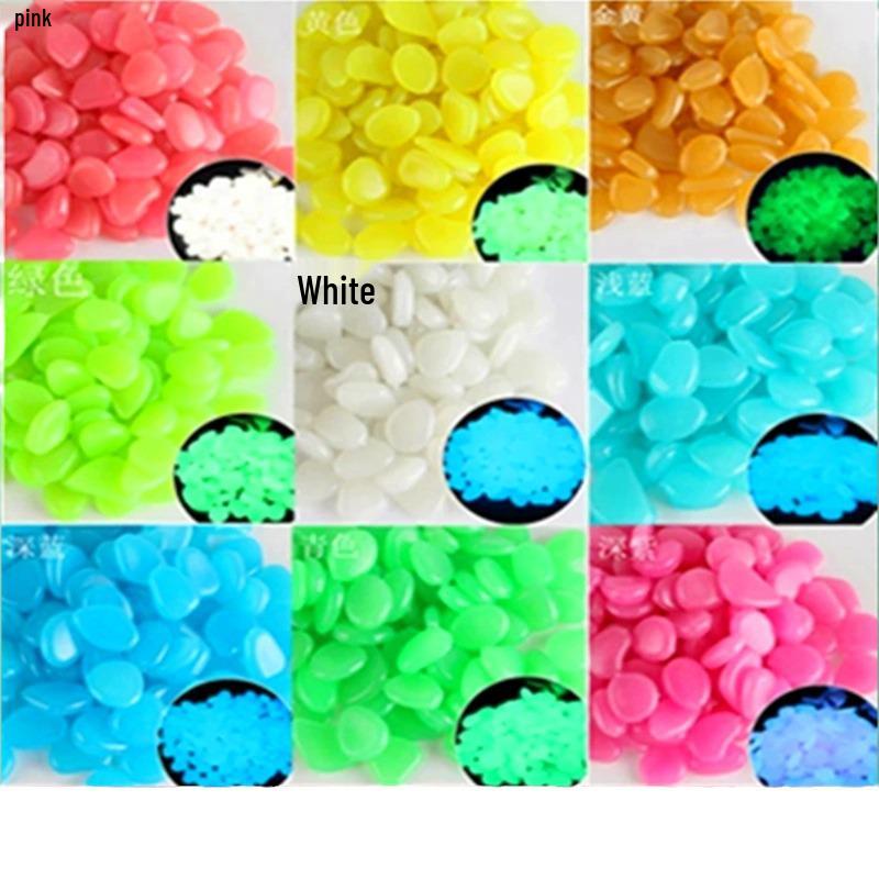 2cm Luminous Resin Stones, 50 Pcs/bag, for Aquarium, Garden, or Courtyard Landscaping