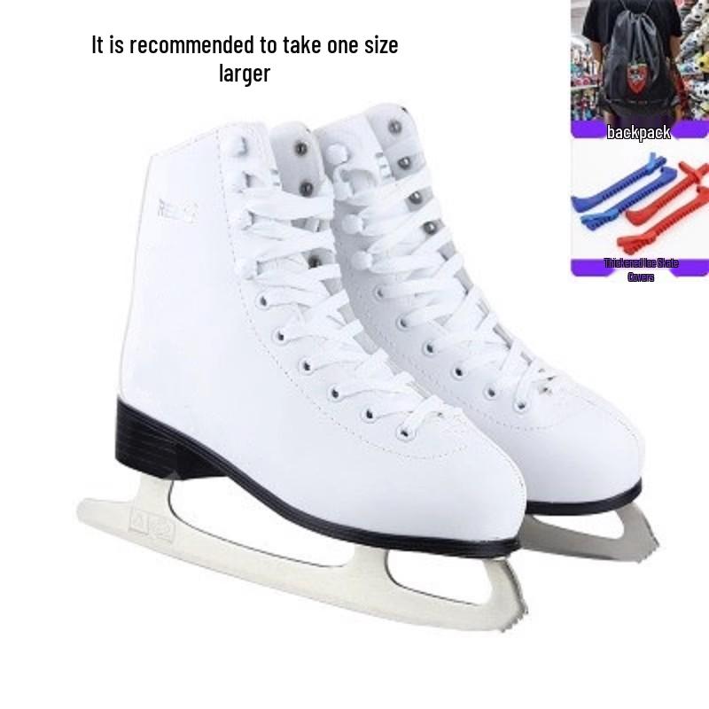 

Белые коньки из ПВХ с меховой подкладкой для фигурного катания 39