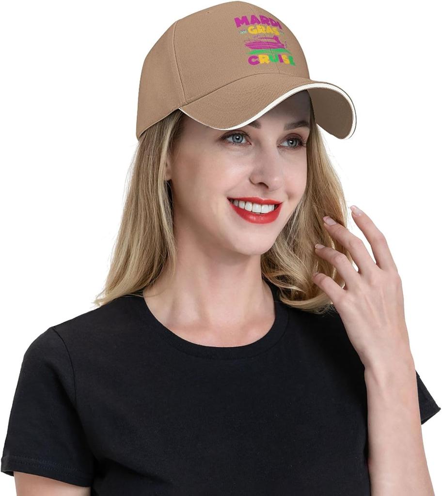 Mardi Gras Cruise Graphic Baseball Cap Adjustable Low Profile Polyester Casual Summer Hats