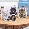 46Pcs Cute Cat Diary Decorative Boxed Stickers Kawaii Pets Scrapbooking Label Diary Album Journal Planner Student Supplies