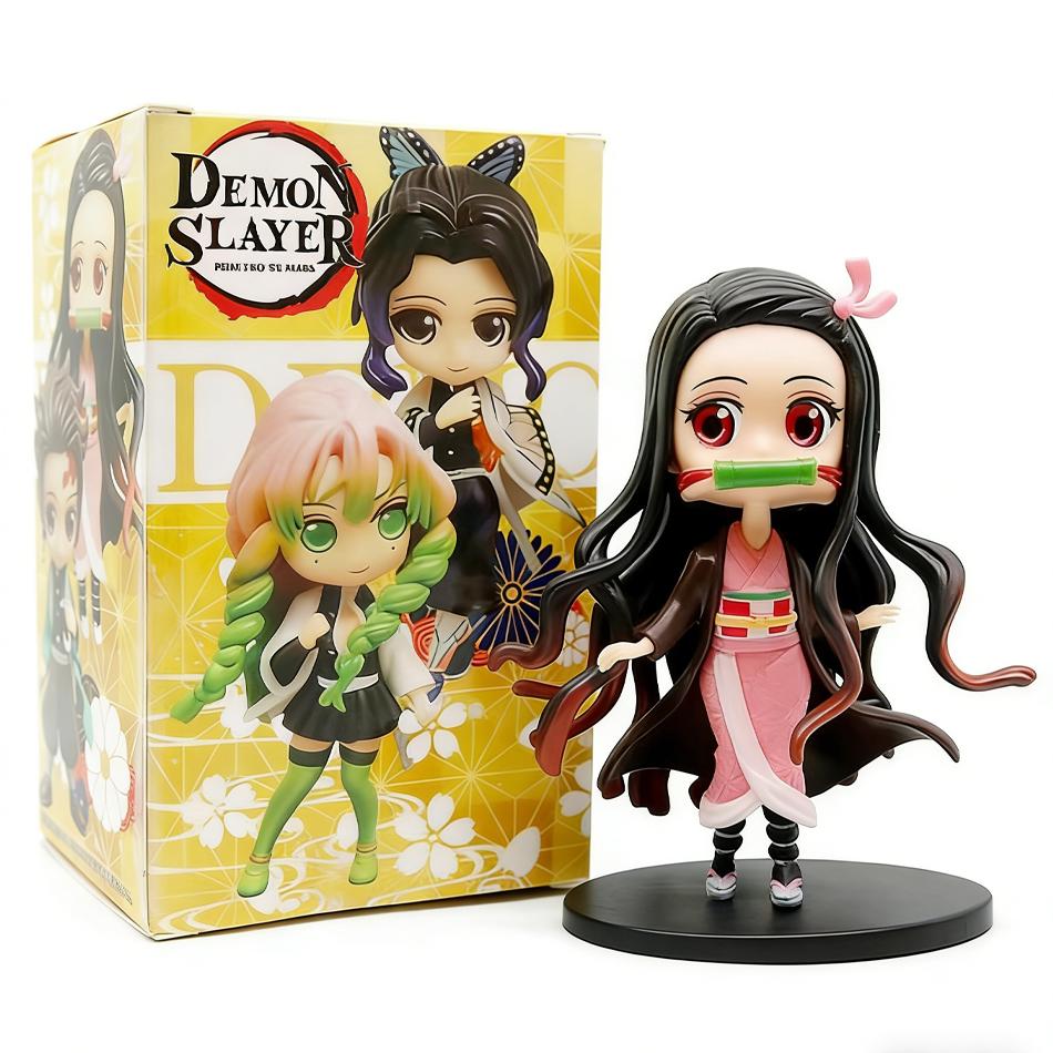 8pcs/set Anime Demon Slayer Kamado Nezuko Kamado Tanjuurou Battle Version Action Figure Collectible Models Toys 13cm