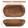 Wooden Dough Bowls For Decor Candle Tray Decorative Bowl Home Decor Oblong Fruit Bowl For Kitchen Counter Rustic Carved