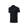 Li Ning Polo Shirts Men's Black Polo Collar Moderate Straight Fit APLQ015-4