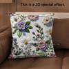 2D Vintage Embroidered Floral Throw Pillow Covers** Pattern Cushion Cover Suitable For Sofa Bedroom Car Pillow Cover