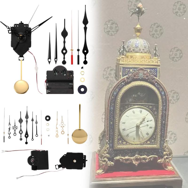 Clock Metal Sleek Accessories Adjustable Pendulums Music Function Home Office