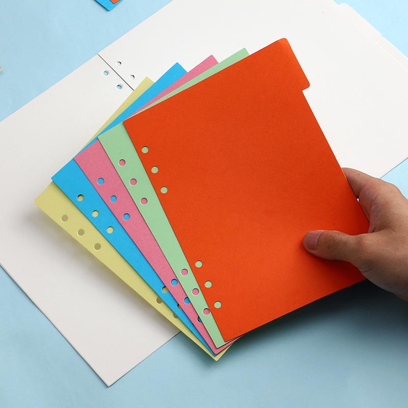 Colored A4/B5 Loose-Leaf Planner Refills - A5/A6 Universal Index Dividers