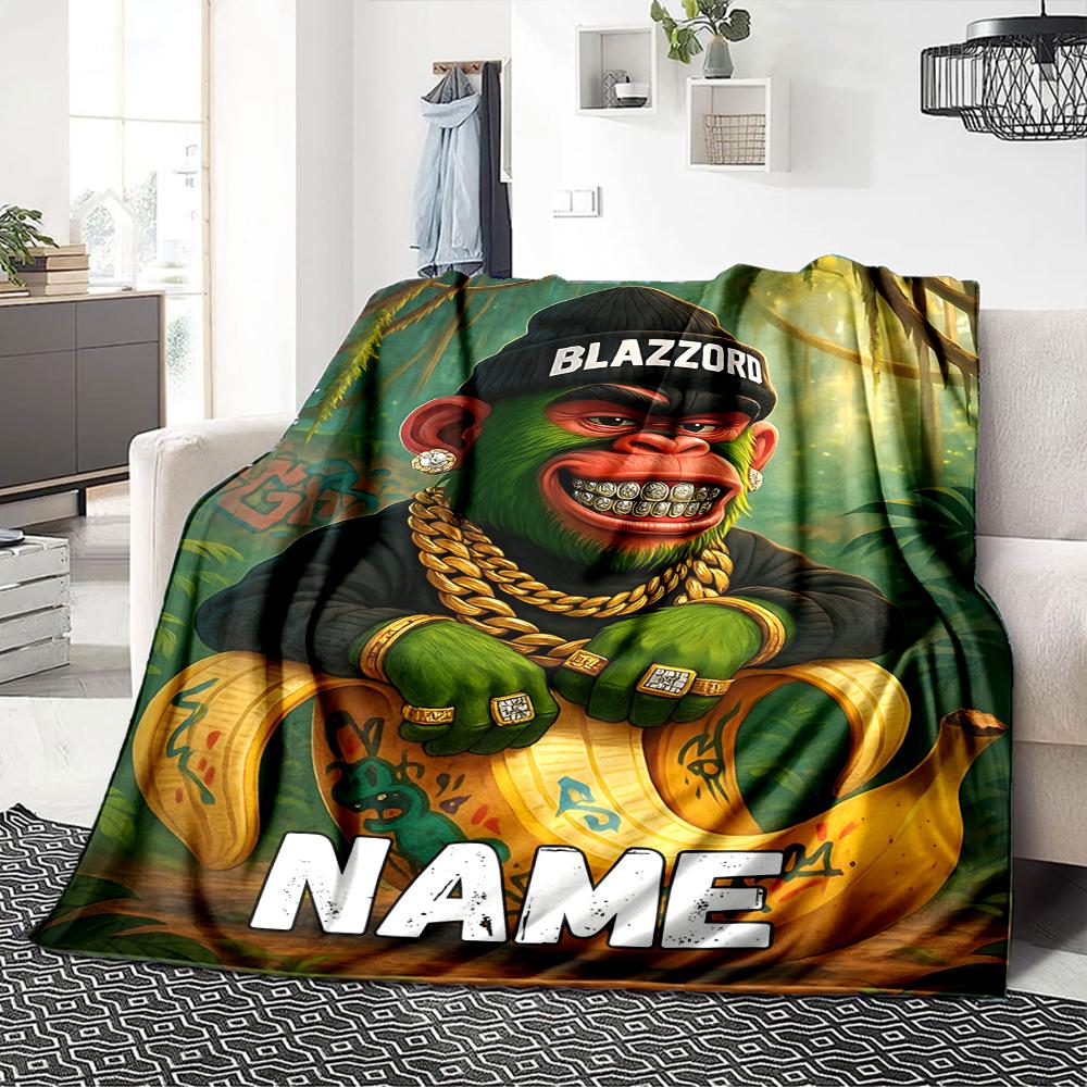 Custom Name Call Duty Mobile Blanket for Couch & Bed, Plush Cozy Fuzzy Blanket Super Soft & Warm Blankets for Fall and Winter. 0908162