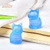 Faux Crystal Cat Statue, Adorable Appearance, Mini Lucky Cat Figurine