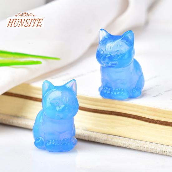 Faux Crystal Cat Statue, Adorable Appearance, Mini Lucky Cat Figurine