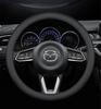 Genuine Leather Steering Wheel Cover for Mazda 36, Axela, CX54, Atenza, and CX30