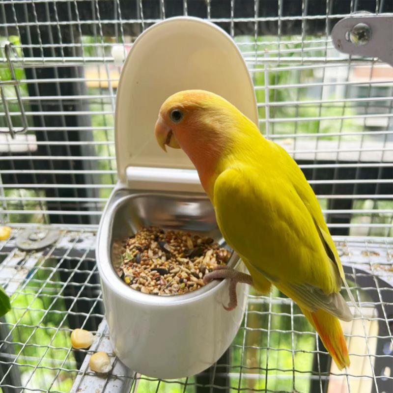 Multifunktionale PP Vogel Wasserbad Box Badewanne Papagei Für Wellensittich Hängende Toilette Trainingszubehör Abnehmbar Klebebefestigt