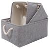 Desktop Miscellaneous Clothing Storage Rack Thick Cotton and Linen Solid Color Storage Basket Household Folding Storage Box