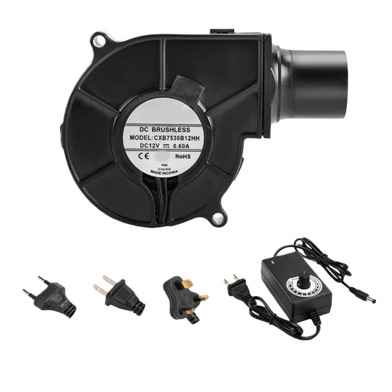 BBQ Air Movers Blower Fan,Variable Speed Centrifugal Fan with Speed Controllers Camping Charcoal Starte Fan