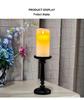 Antique European-Style Black Candlestick, Medieval Resin Ornament for Dining Table Decor.